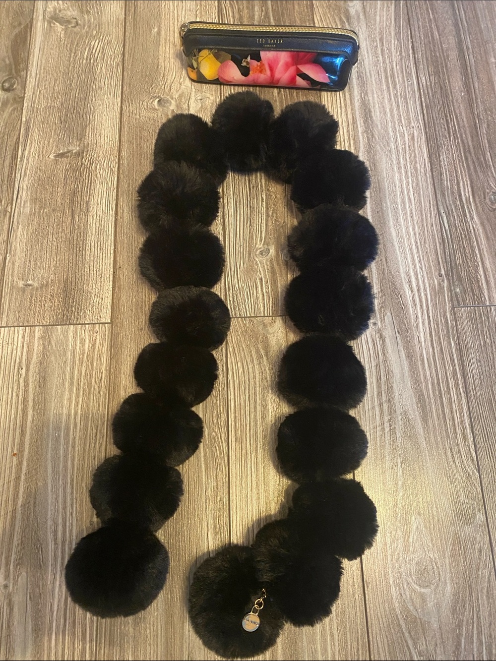 Ted Baker Tizzy Pom Pom Faux fur collar & Accessory case Lot